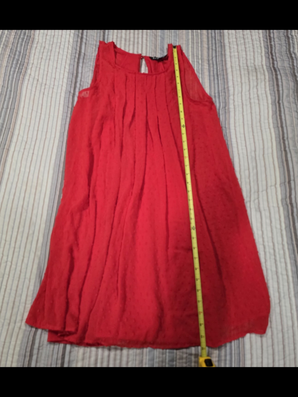 Sam Edelman Girls Red Pleated Sleeveless Tank